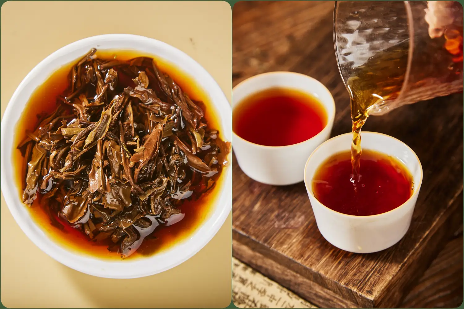 Fuzhuan Brick Tea in a Gaiwan Rich and Reddish Tea Liquor