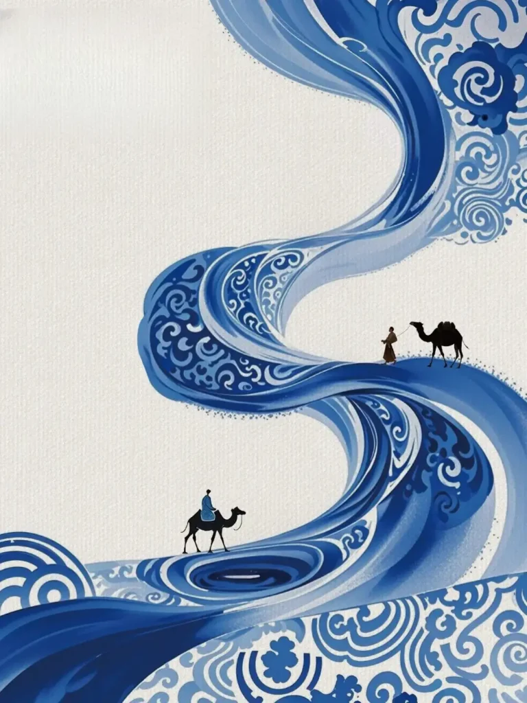 Blue-and-white porcelain patterns are an important representation of East Asian culture.